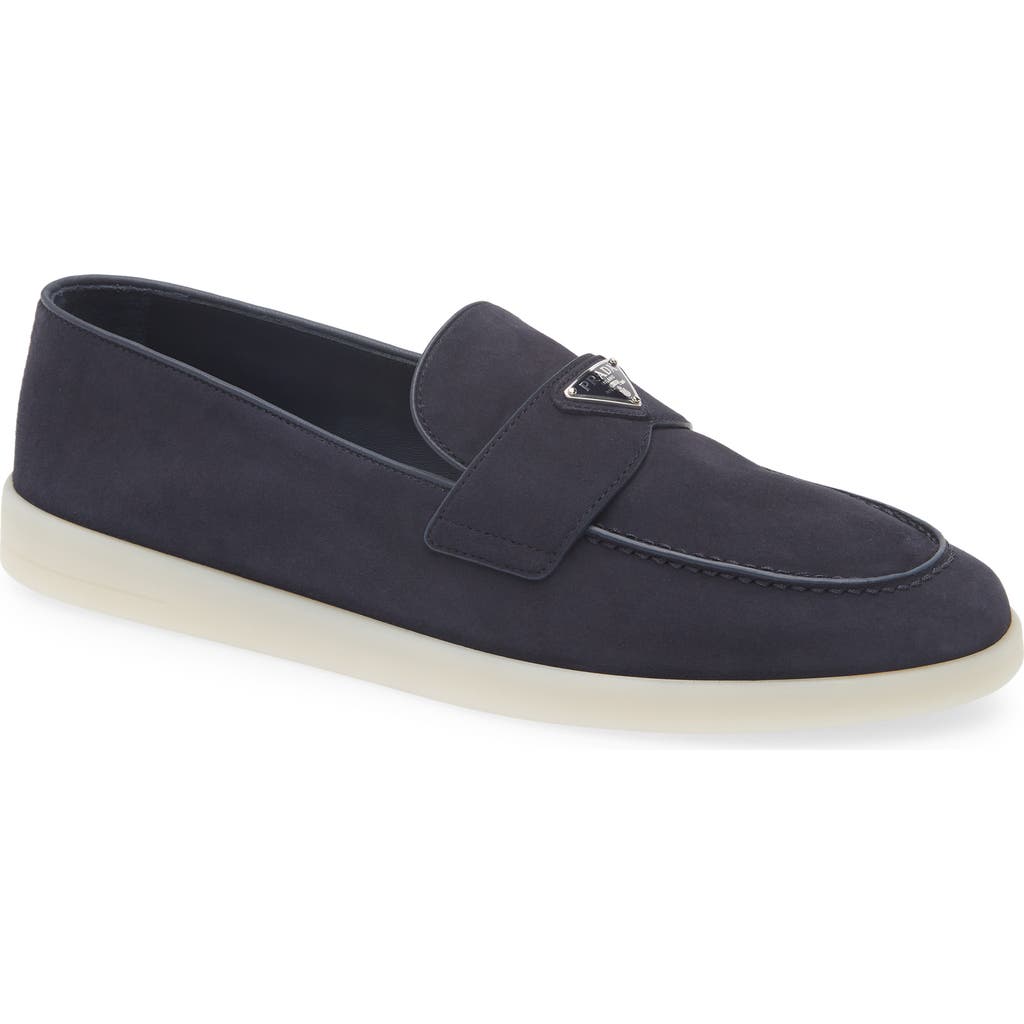 Prada St. Tropez Loafer In Bleu