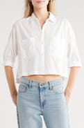 James Perse Lawn Cotton Crop Shirt