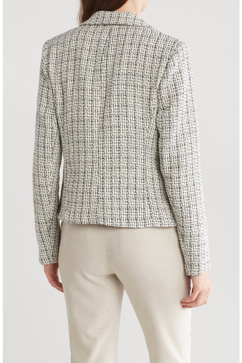 Bouclé Blazer, Alternate, color, IVORY/BLACK