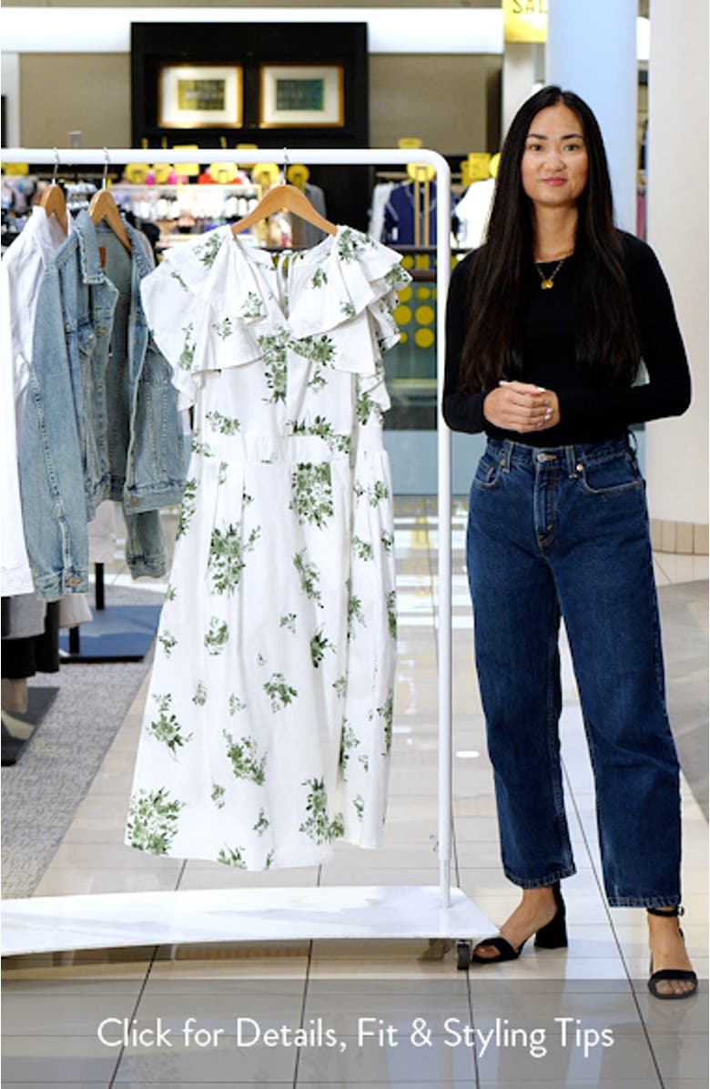 Ria Floral Santana Tie Back Cotton Midi Dress, sales video thumbnail