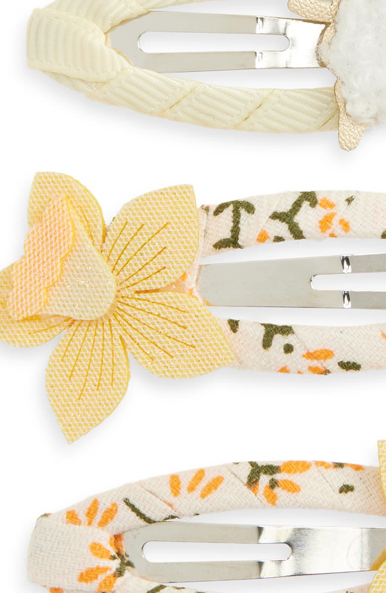 Mimi & Lula Kids' Spring Lamb 8-Pack Clic Clac Mini Hair Clips, Alternate, color, Light/ Pastel Yellow