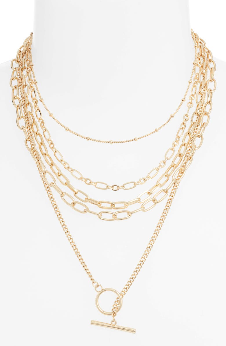 BP. x Claudia Sulewski Layered Chain Necklace, Alternate, color,