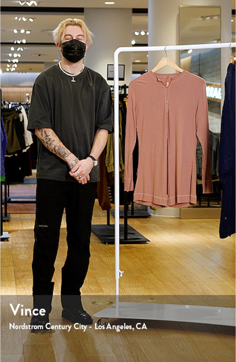 Soft Lounge Long Sleeve Henley Romper Pajamas, sales video thumbnail