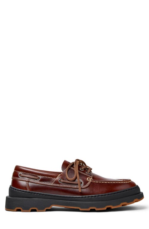 Camper Brutus Leather Lace-up Loafers In Brown