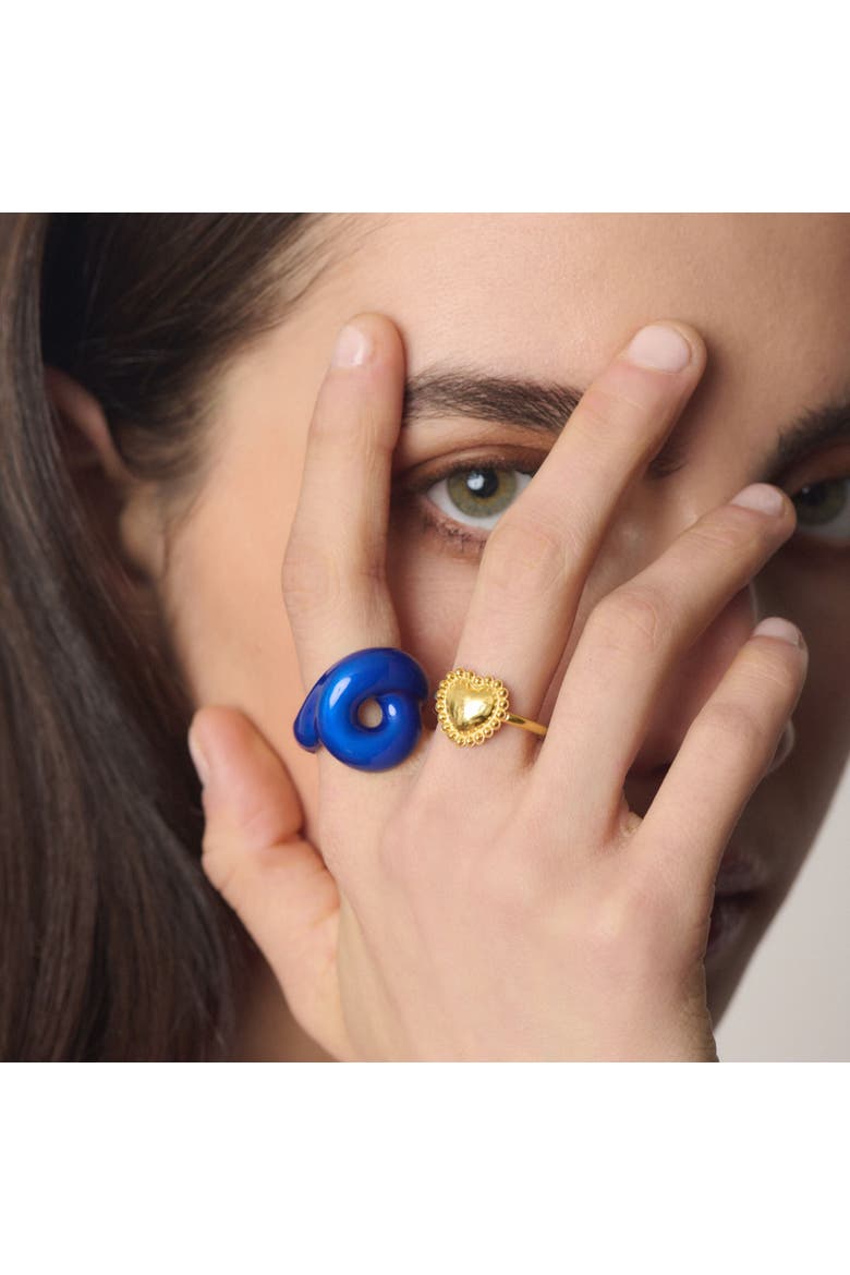 Blue Enamel Tarallo Ring, Alternate, color, Blue