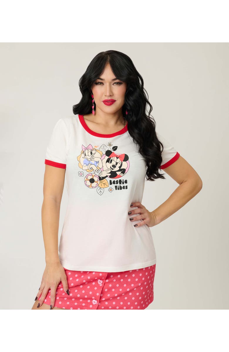 Unique Vintage Ringer Graphic Tee, Alternate, color, White & Red Trim