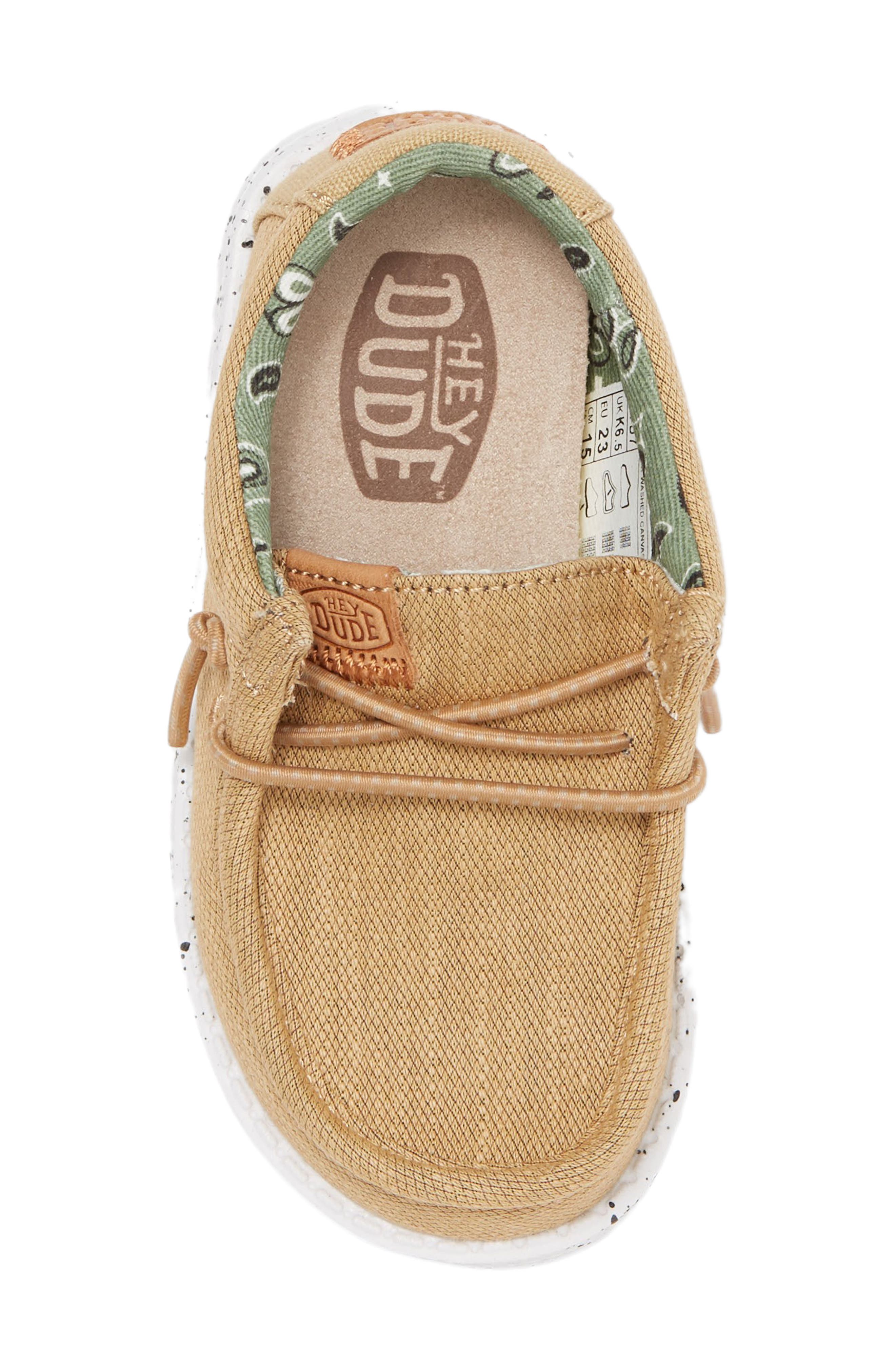 Hey Dude Kids' Wally Canvas Boat Shoe, Alternate, color, 