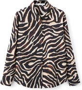 MANGO Dot Print Button-Up Shirt