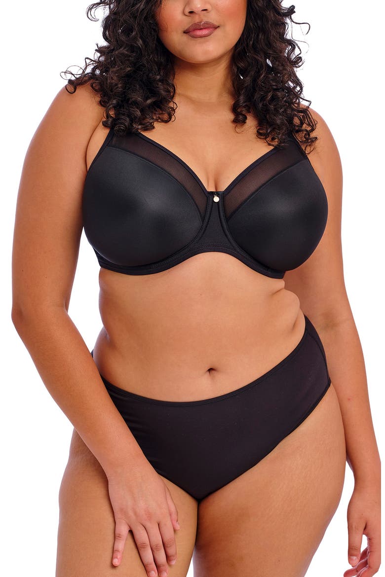 Smooth Underwire Bra, Alternate, color, BLACK