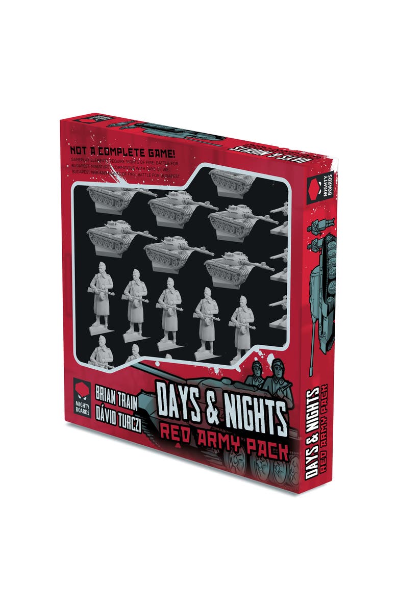 Mighty Boards Days & Nights Red Army Expansion Card Pack Add On 28 Miniatures, Main, color, Multicolored