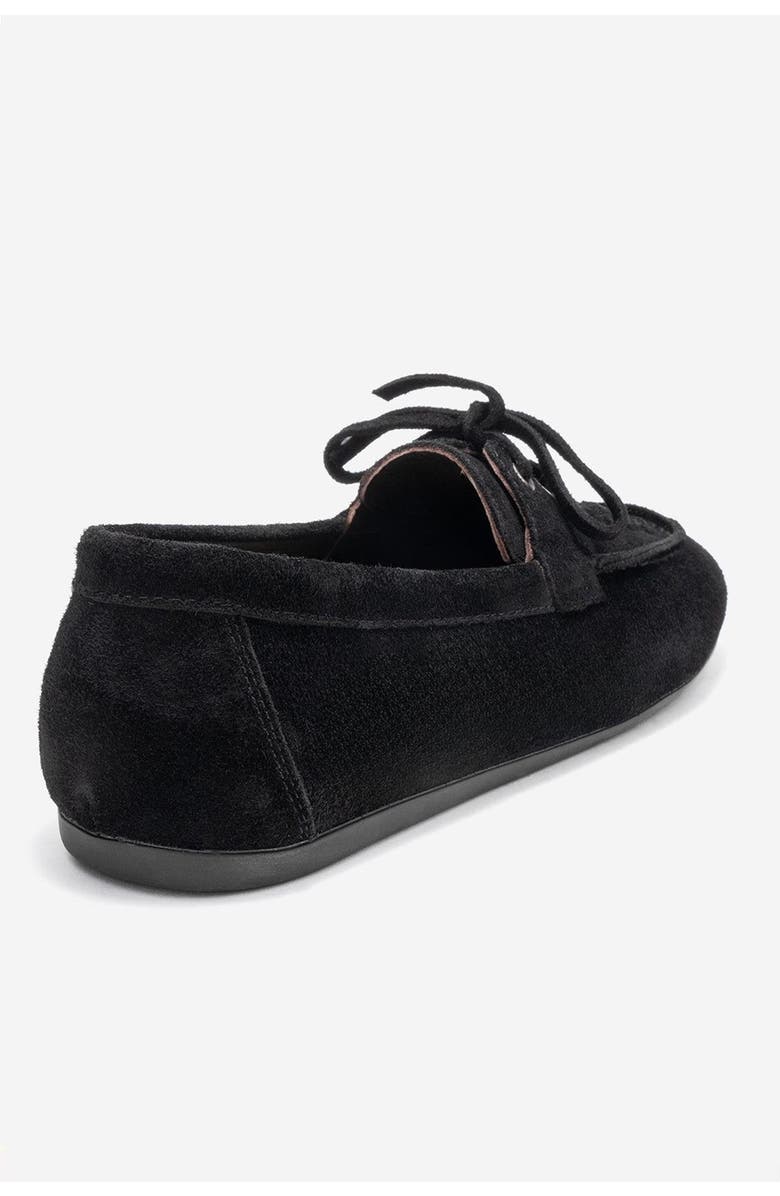 Forever & Always Shoes Lorven Leather Lace Up Loafer, Alternate, color, Black Suede Leather