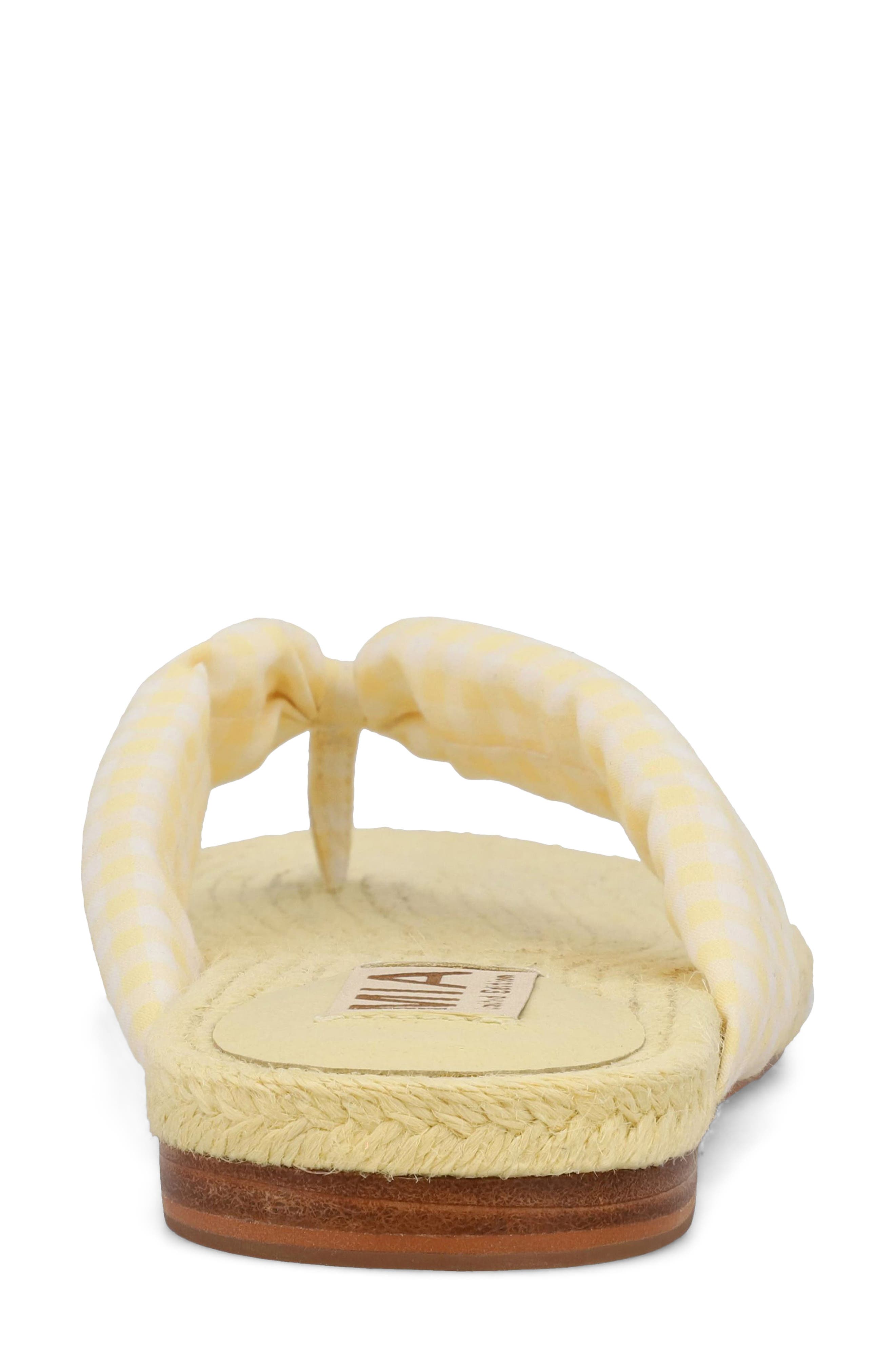 Aleena Espadrille Flip Flop, Alternate, color, YELLOW/ WHITE