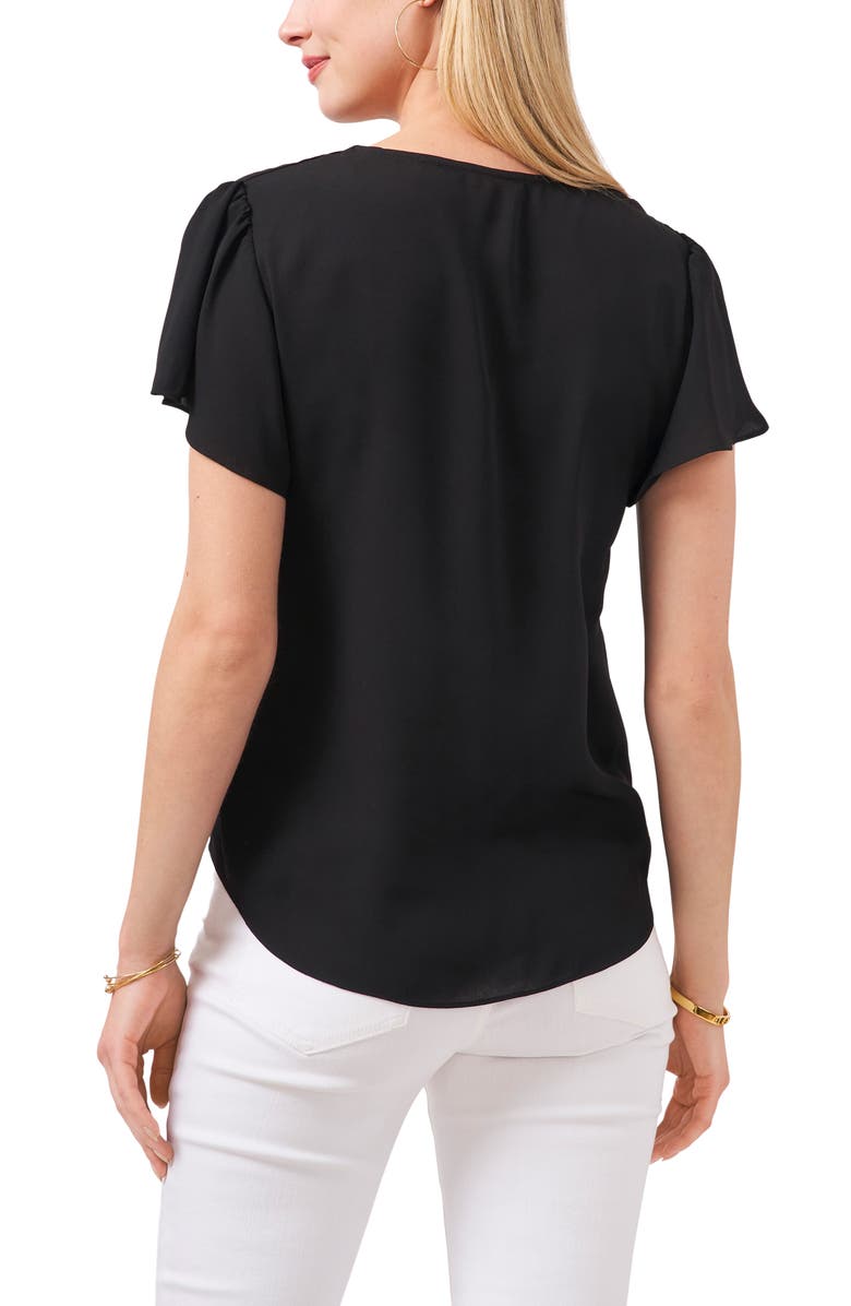 Vince Camuto Flutter Sleeve Blouse, Alternate, color, 