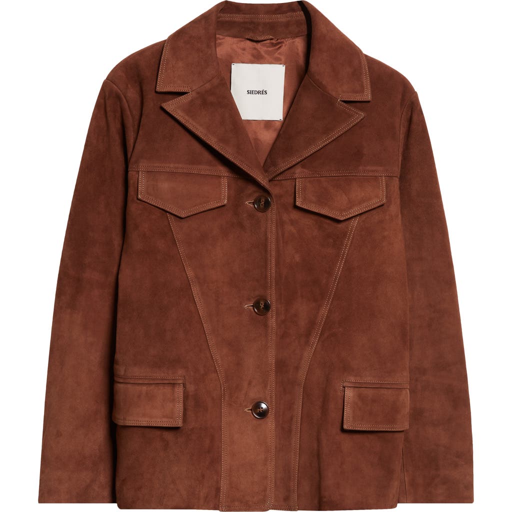 Siedres Siedrés Asean Suede Jacket In Brown