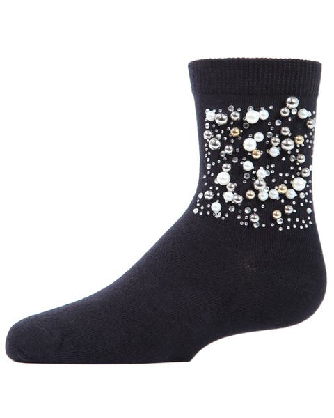 Starry Night Jeweled Combed Crew Socks (Little Kid & Big Kid)