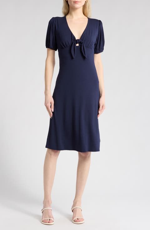 Tie Front Midi Dress