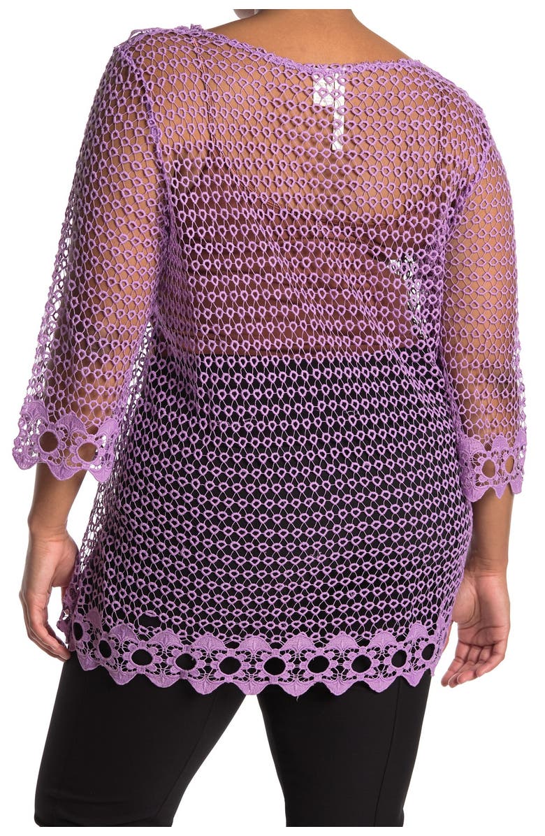 Forgotten Grace Crochet Tunic Blouse, Alternate, color,