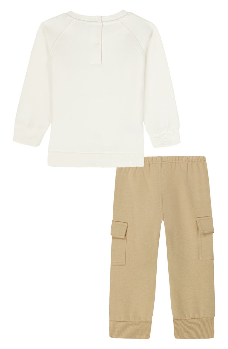 Tommy Hilfiger Embroidered Logo Fleece Sweatshirt & Cargo Pants Set, Alternate, color, Khaki