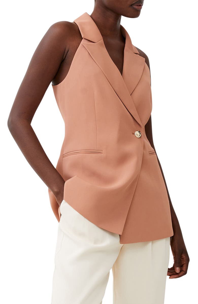 French Connection Harrie Vest, Alternate, color, Mocha Mousse