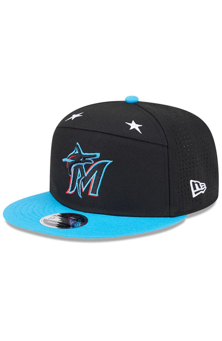 New Era Men's New Era Black/Blue  Miami Marlins 2025 MLB All-Star Game Side Patch 9FIFTY Snapback Hat, Alternate, color, 