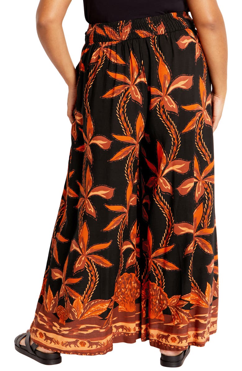 City Chic Treasure Wide Leg Pants, Alternate, color, Black Tahitian