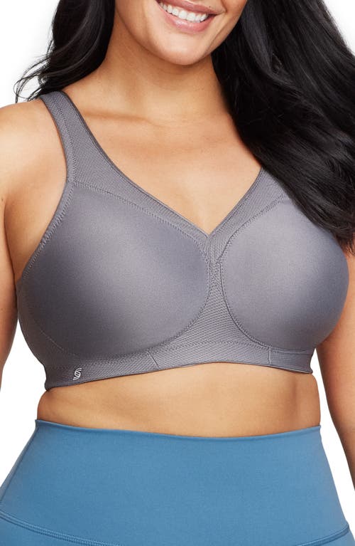 Glamorise MagicLift® Seamless Sports Bra in Charcoal Gray at Nordstrom, Size 34G