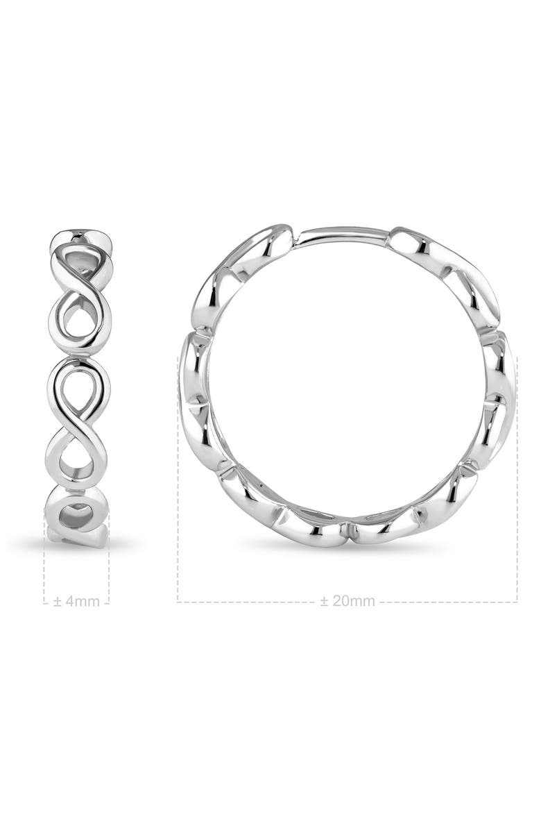 DEVATA Infinity Hoop Earrings, Alternate, color, Silver