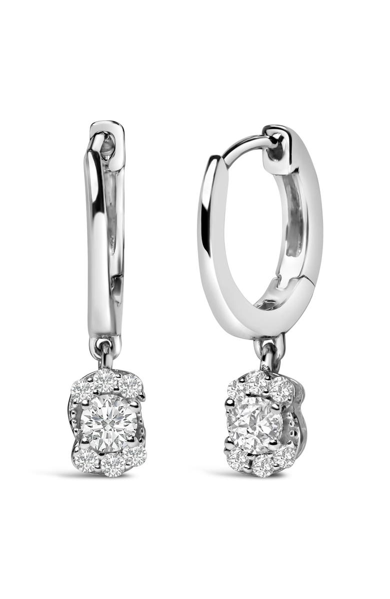 Haus of Brilliance Sterling Silver 1/2 Cttw Lab Grown Diamond Floral Cluster Drop Earrings, Alternate, color, Silver