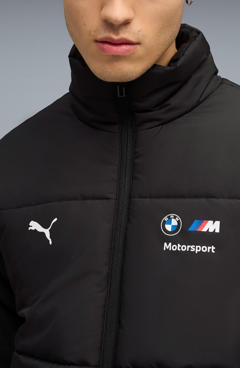 PUMA x BMW M Motorsport Essentials Puffer Jacket, Alternate, color, Puma Black