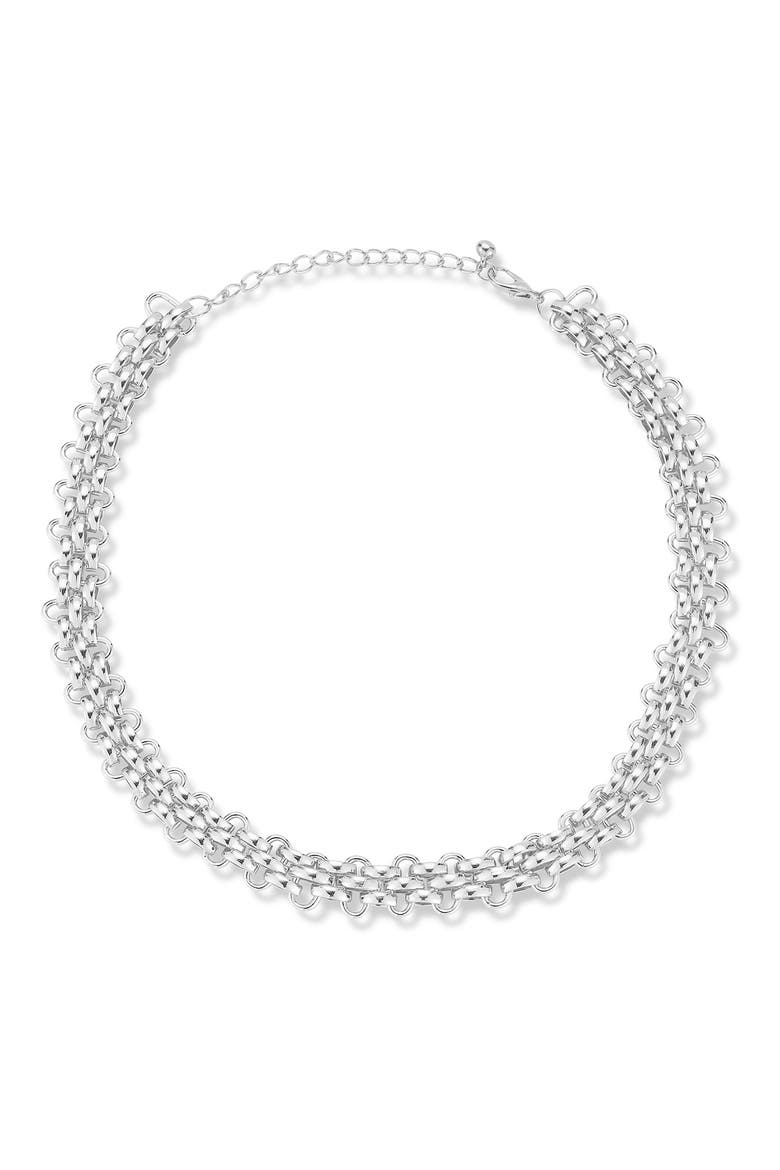 Chain Necklace, Alternate, color, SILVER