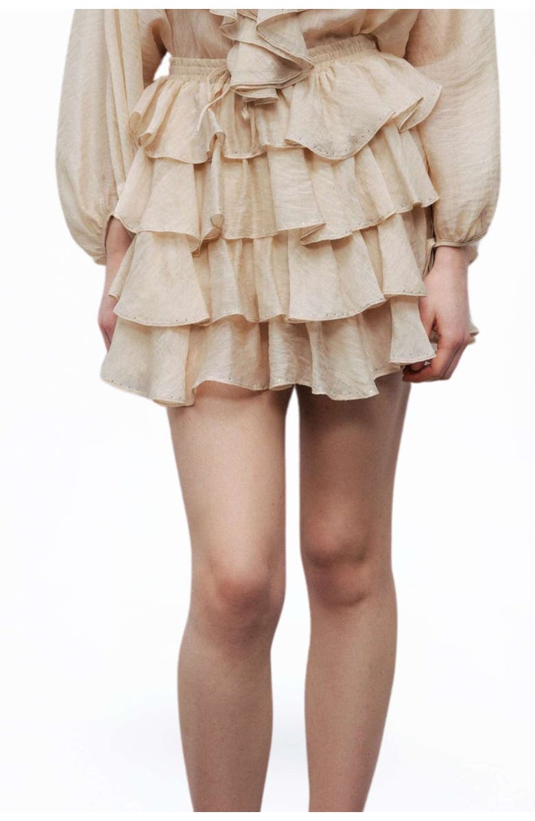 Nocturne Frilled Mini Skirt, Main, color, 