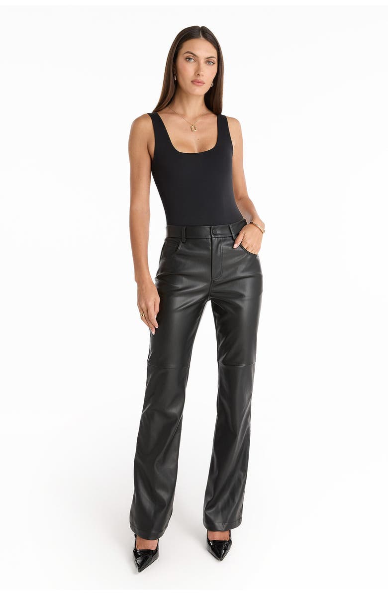 The Noli Shop Jackie Leather Pant, Alternate, color, Black