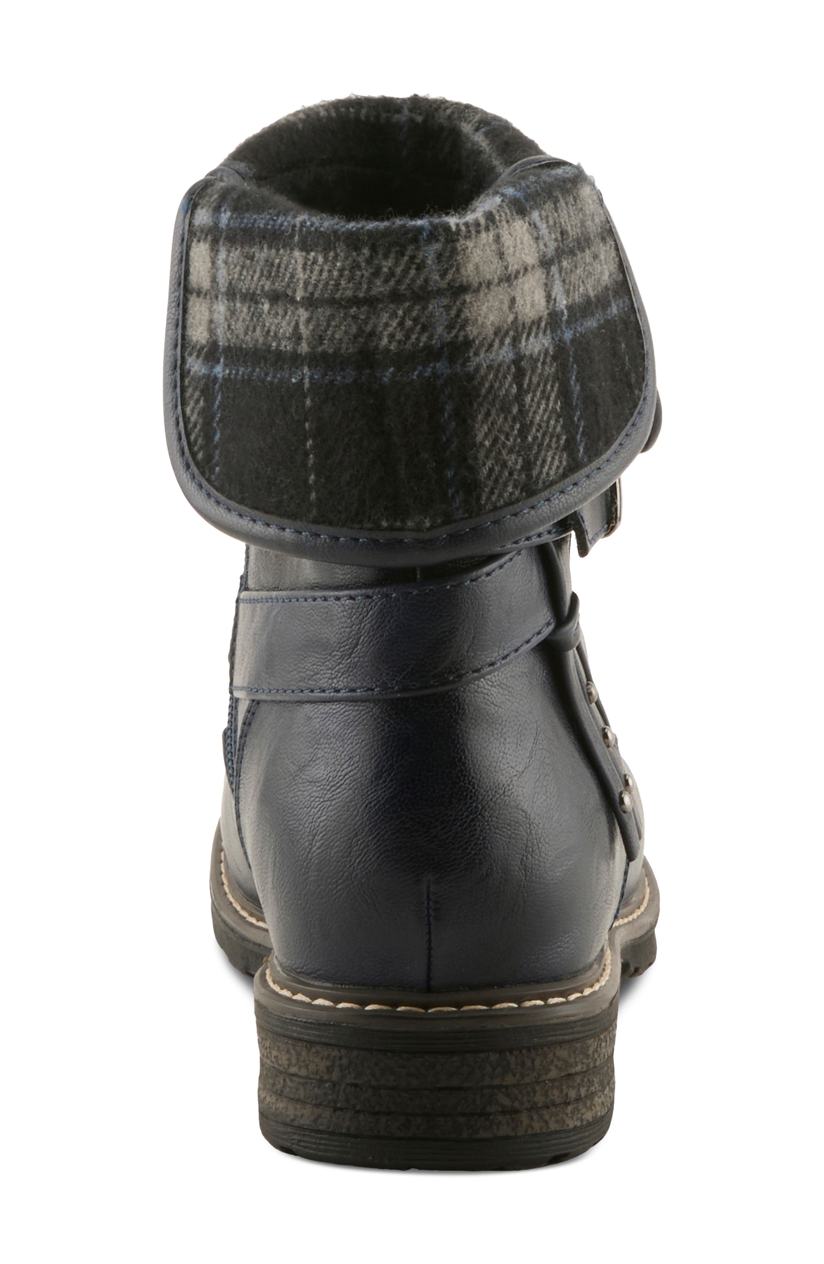 Steppette Faux Leather Bootie, Alternate, color, NAVY MULTI