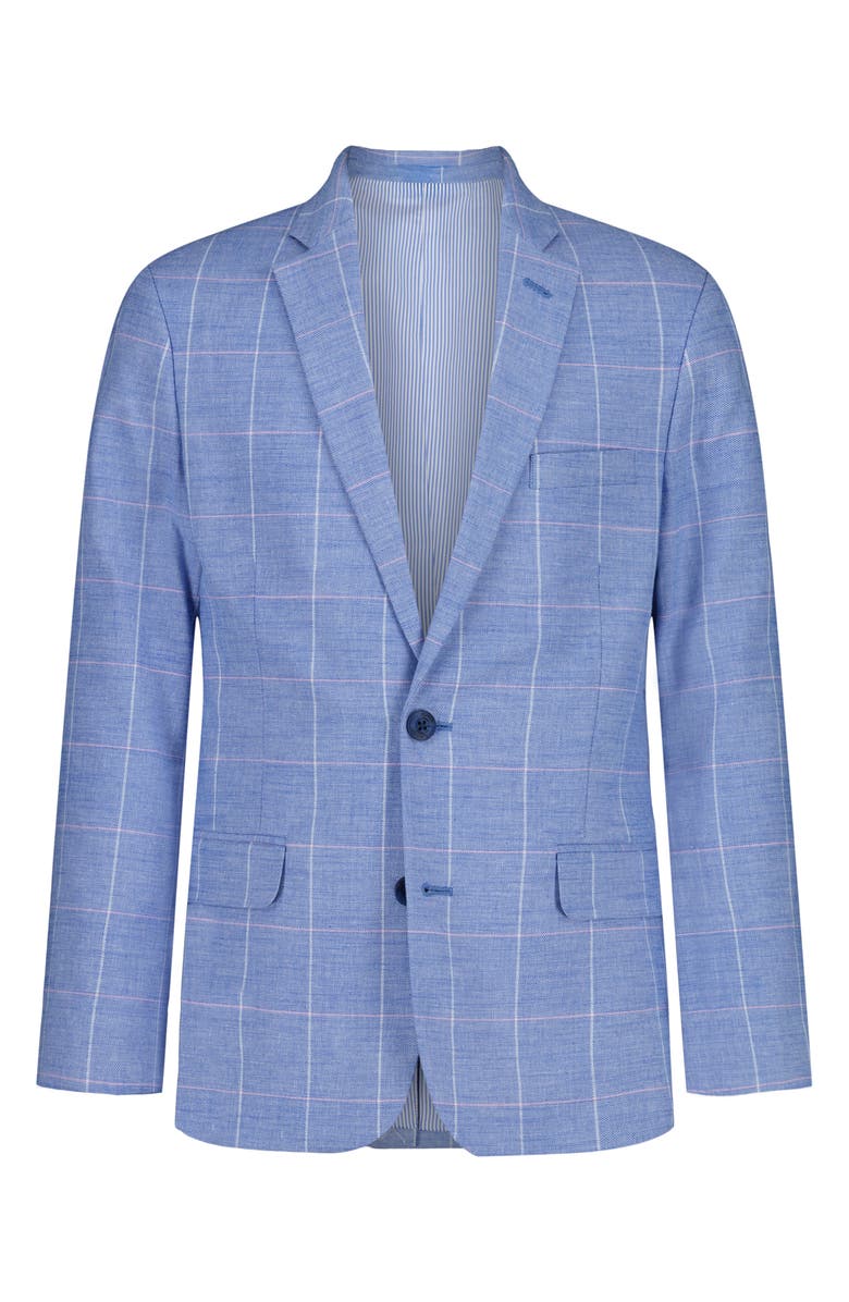 Tommy Hilfiger Kids' Stretch Sharkskin Windowpane Sport Coat, Main, color, 