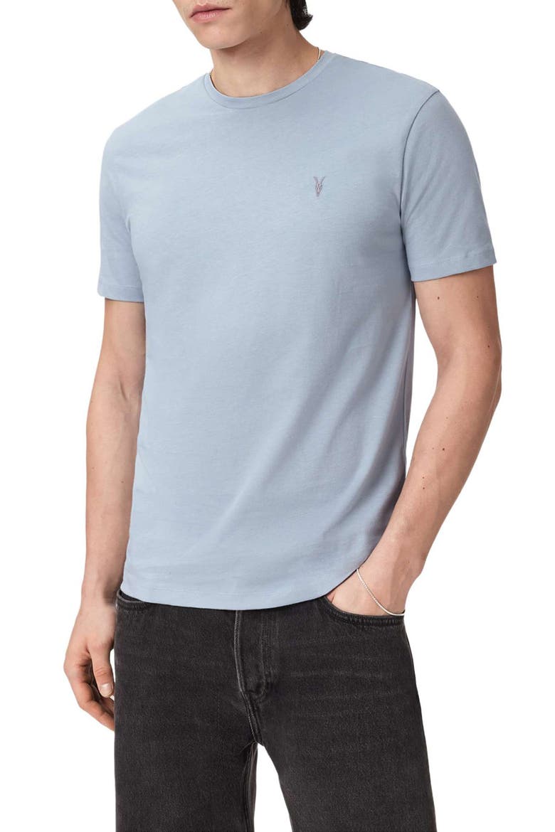 Brace Cotton T-Shirt, Main, color, MISTY BLUE