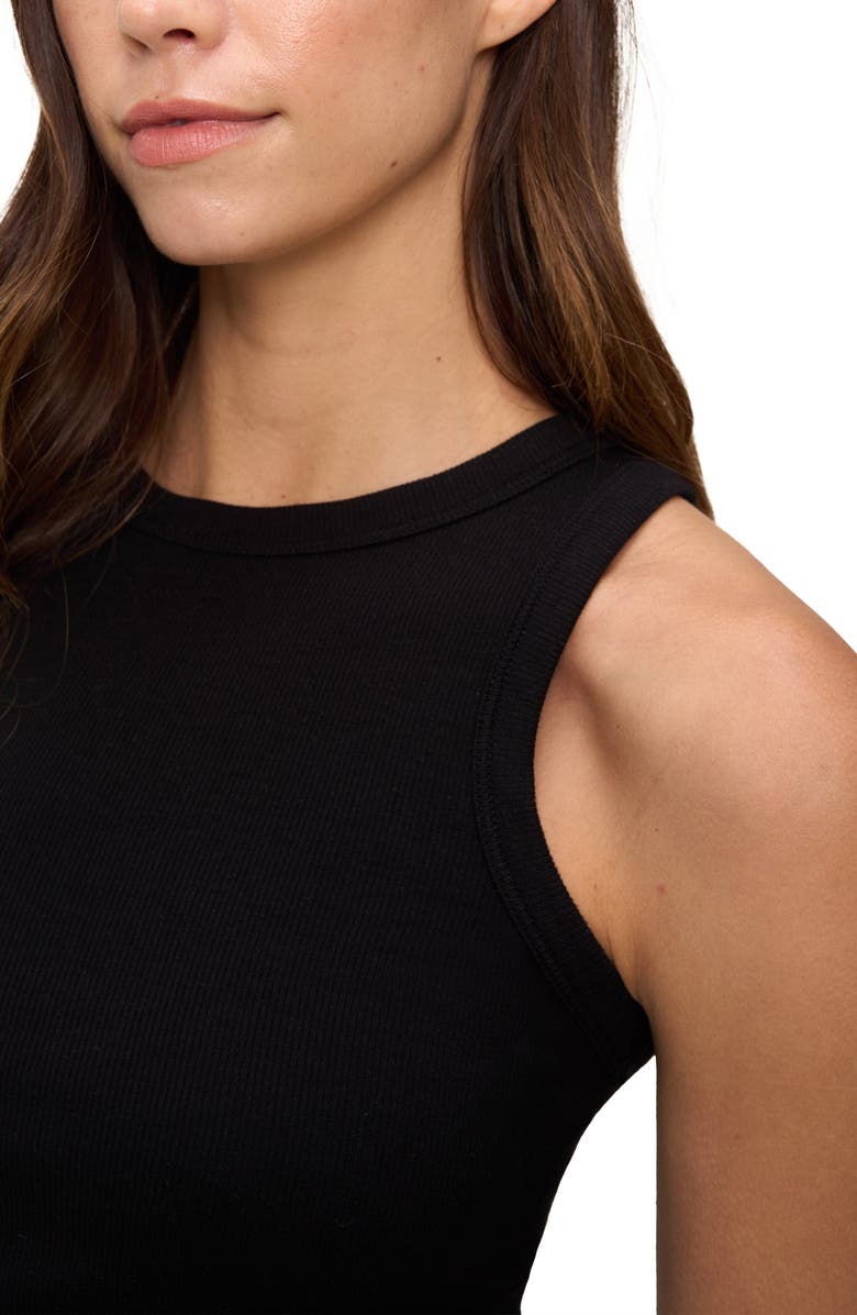 The Standard Stitch The Rib Tank, Alternate, color, Onyx