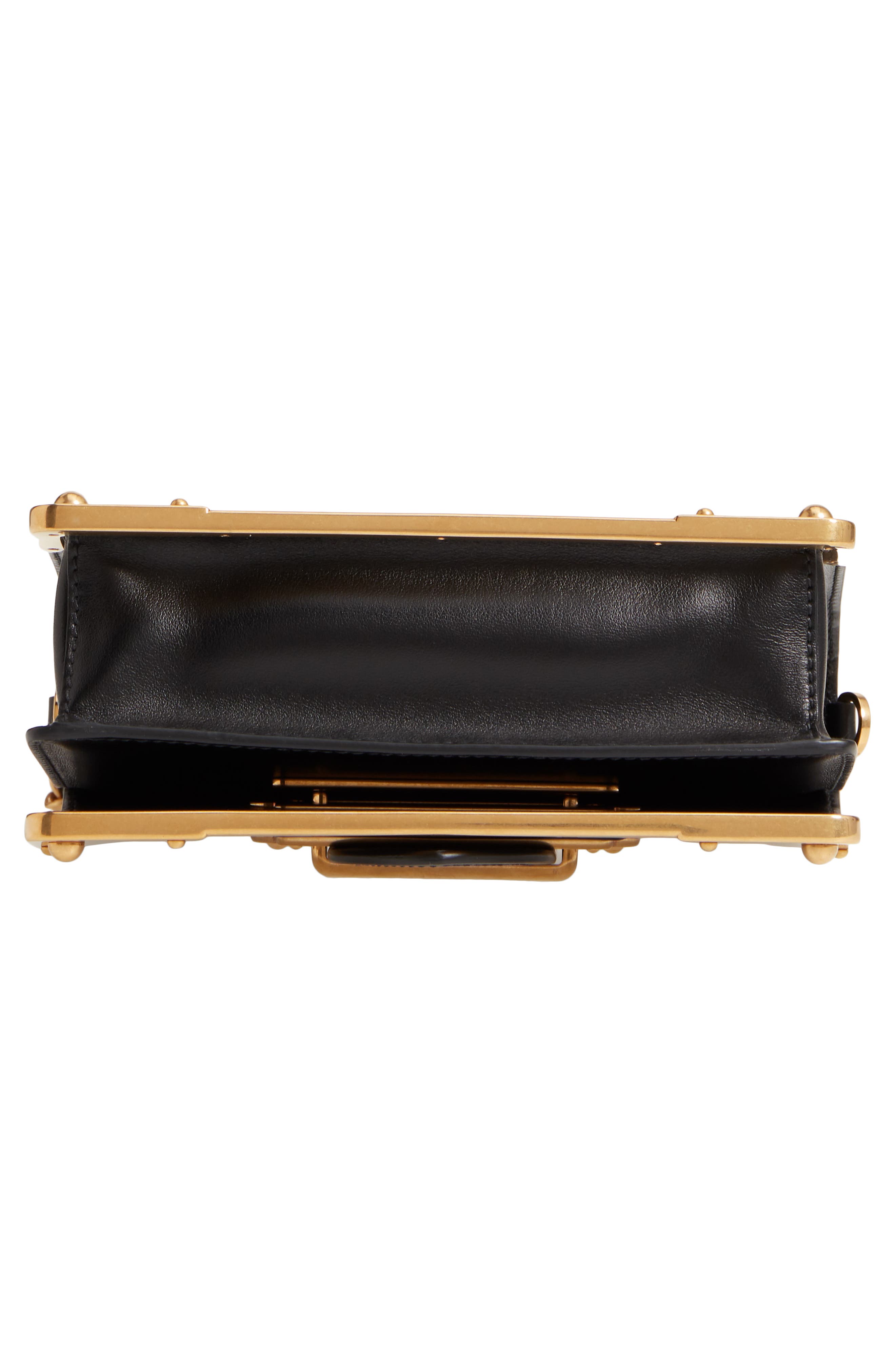 Small Cahier Calfskin Leather Shoulder Bag, Alternate, color, NERO