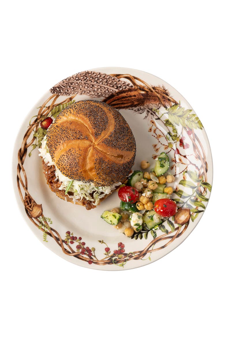 Forest Walk Dinner Plate, Alternate, color, CAF AU LAIT