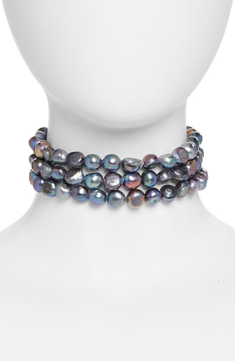 Cult Gaia Nora Freshwater Pearl Choker, Main, color,