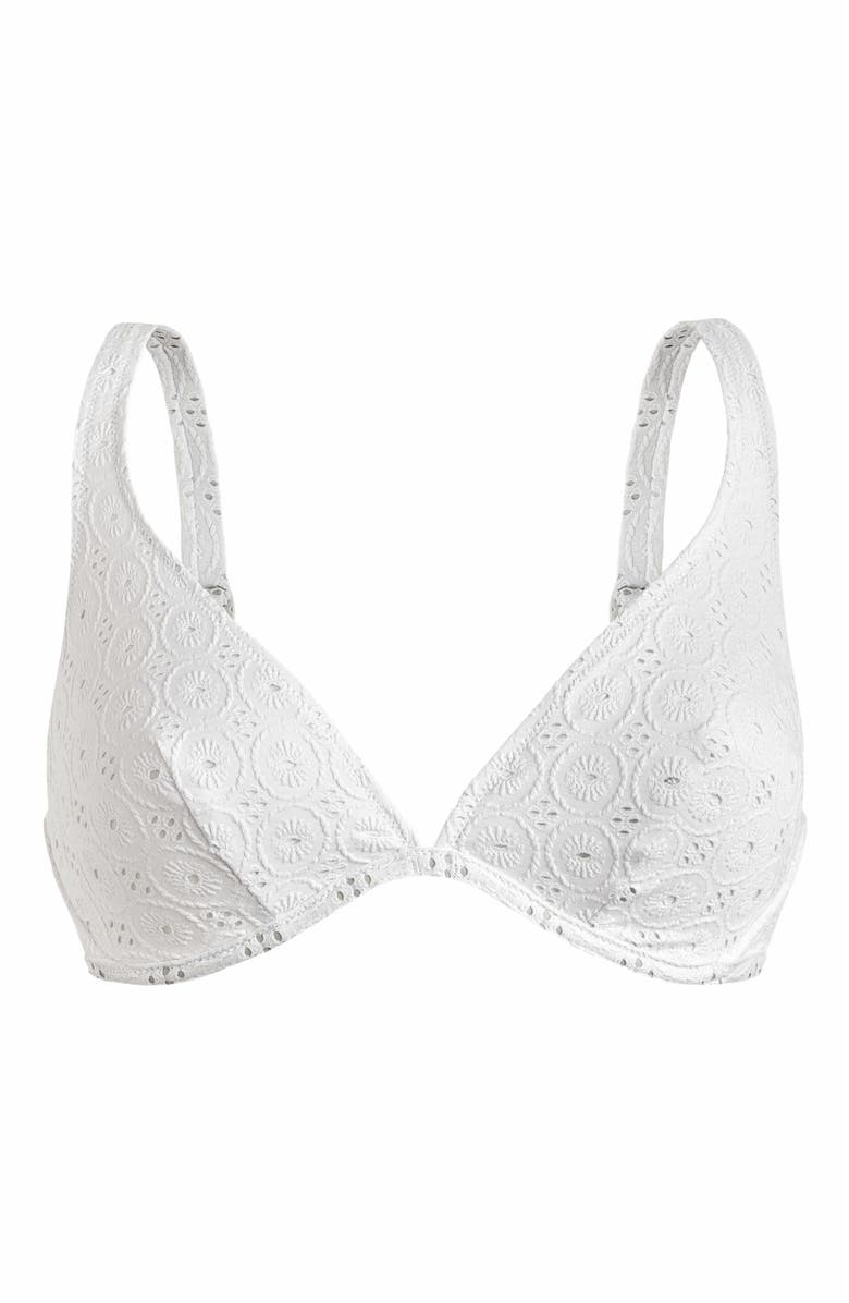 Vilebrequin Women's Broderie Anglaise Underwire Bikini Top, Alternate, color, Blanc