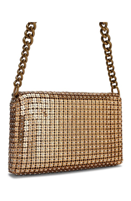 Kurt Geiger London Small Crystal Flower Party Shoulder Bag In Gold