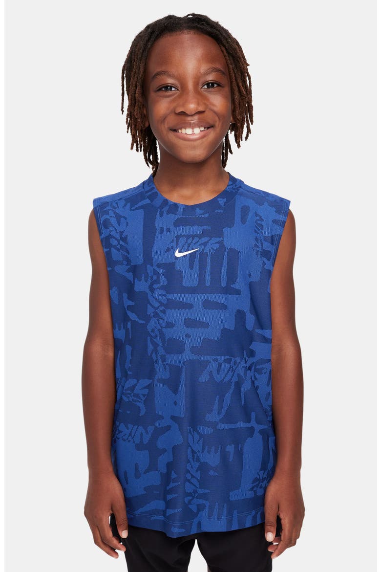 Kids' Dri-FIT Multi Muscle Tee, Main, color, GAME ROYAL/ WHITE