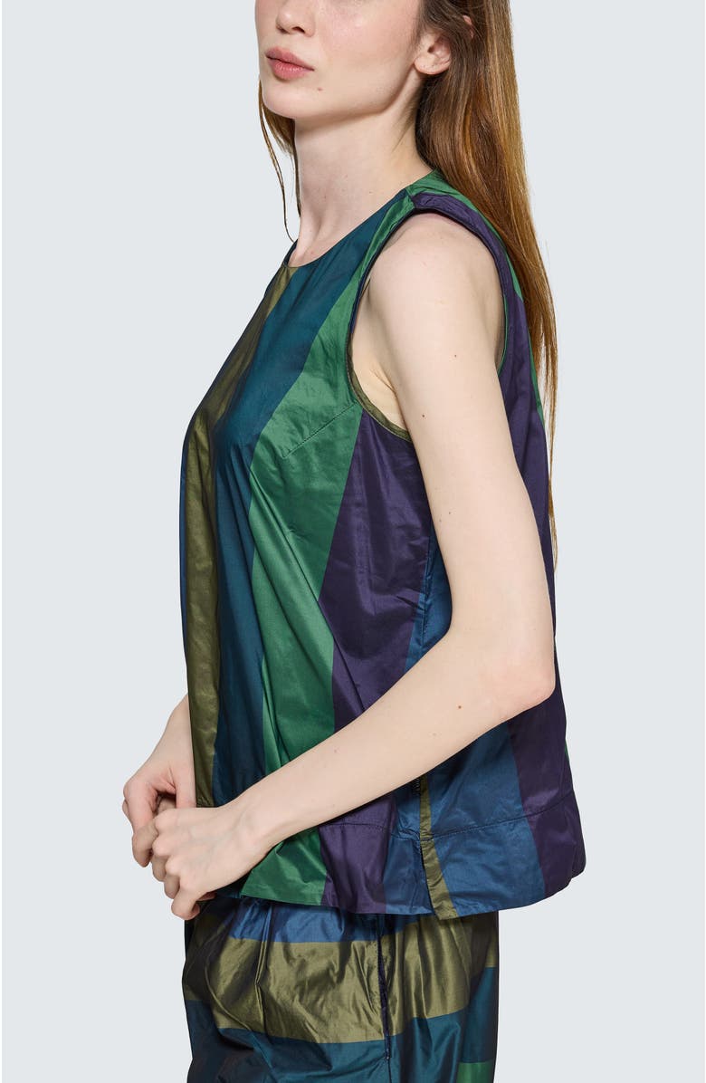 LUUKAA Tamara Taffeta Top, Alternate, color, Oasis Blue