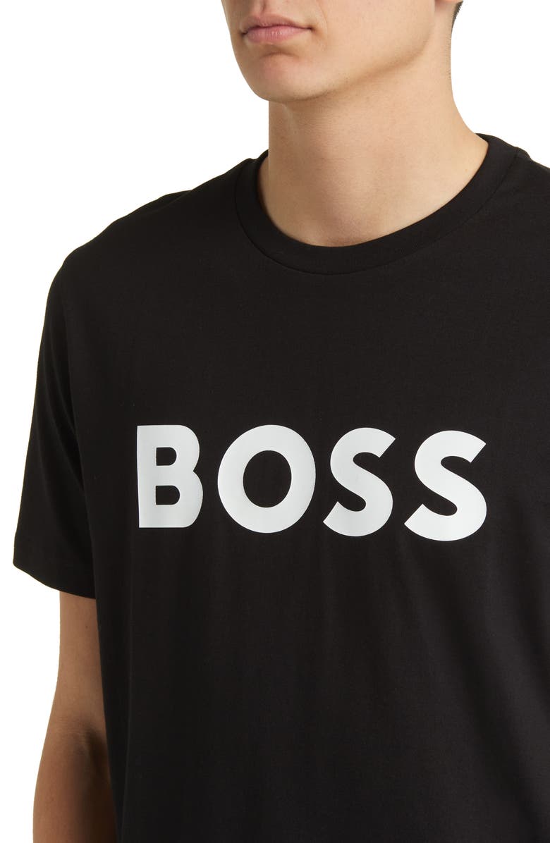 BOSS Tiburt Logo Graphic T-Shirt, Alternate, color, Black