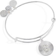 Alex and Ani Pave Starburst Texture Initial Bangle Bracelet