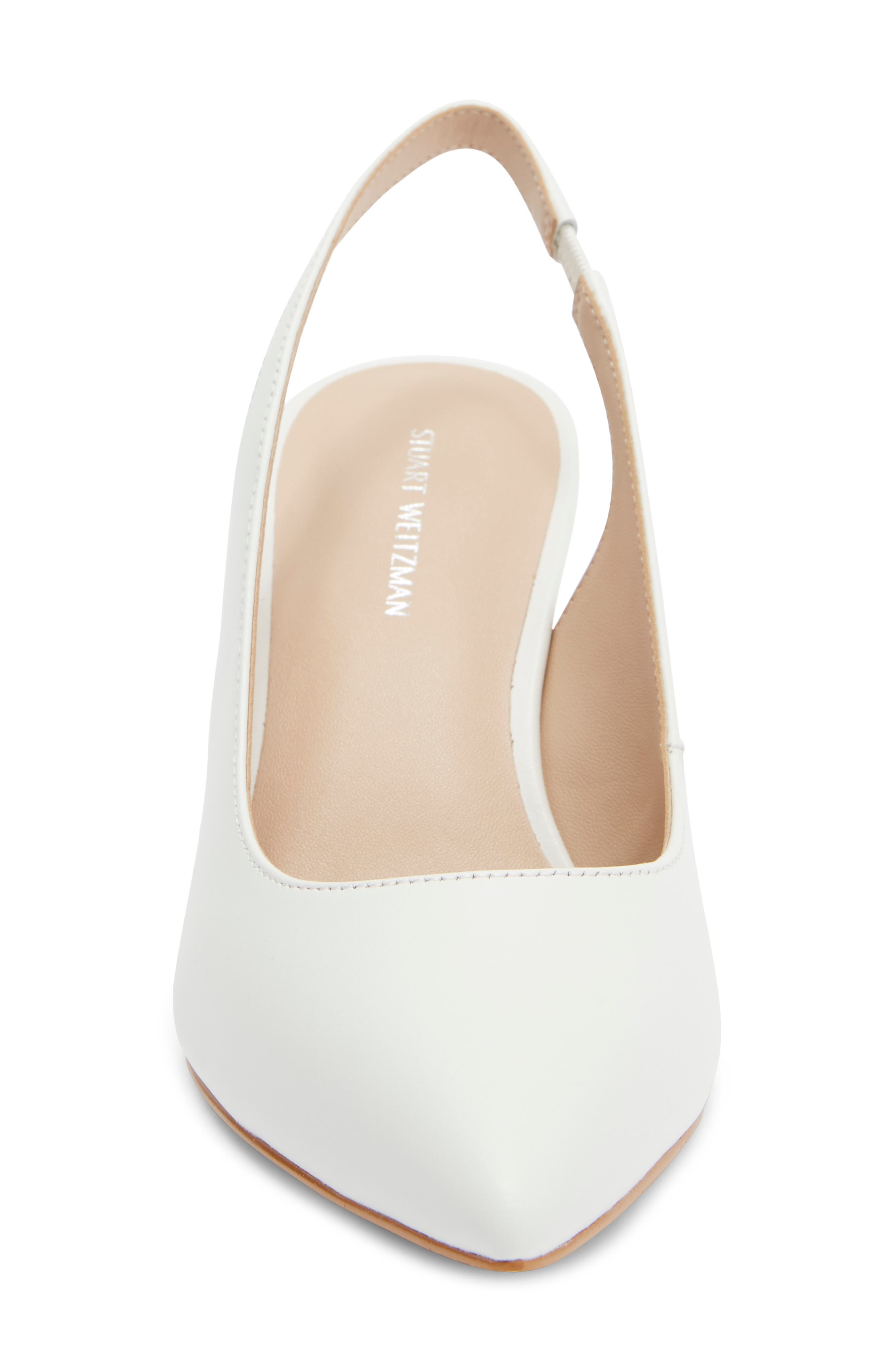 Stuart Weitzman Dancer Slingback Pump, Alternate, color, White.