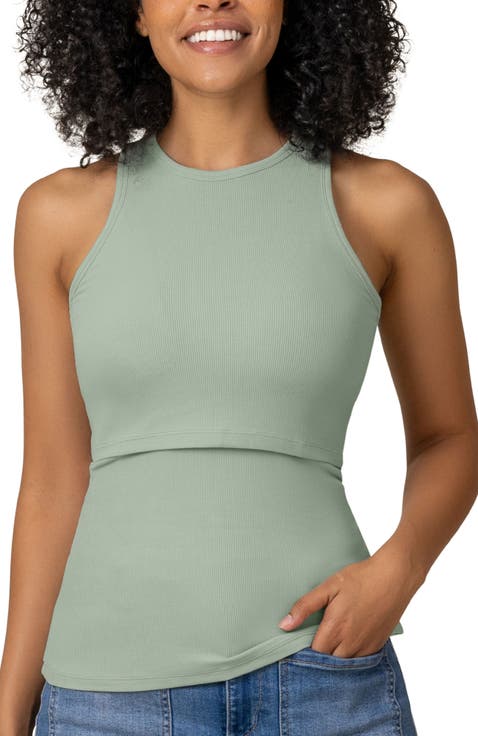 Ribbed Racerback Nursing Tank