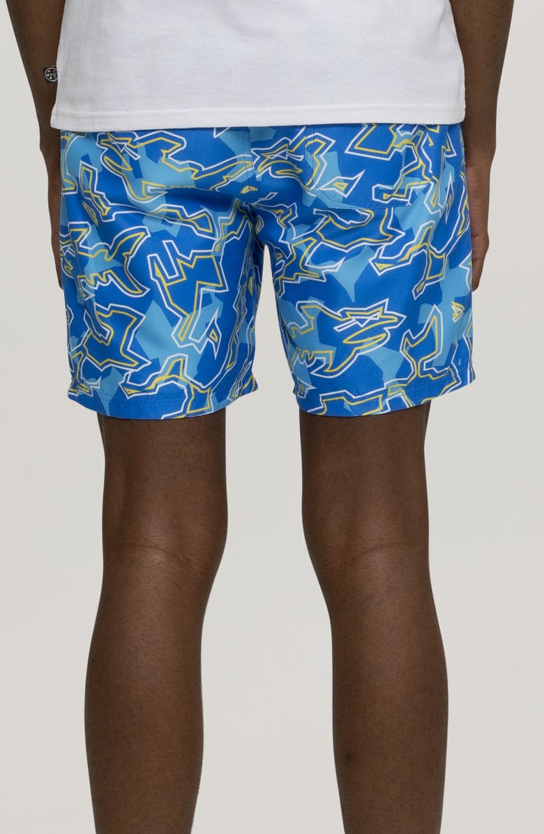 Maui & Sons Bad Fish Microfiber Swim Trunks, Alternate, color, 