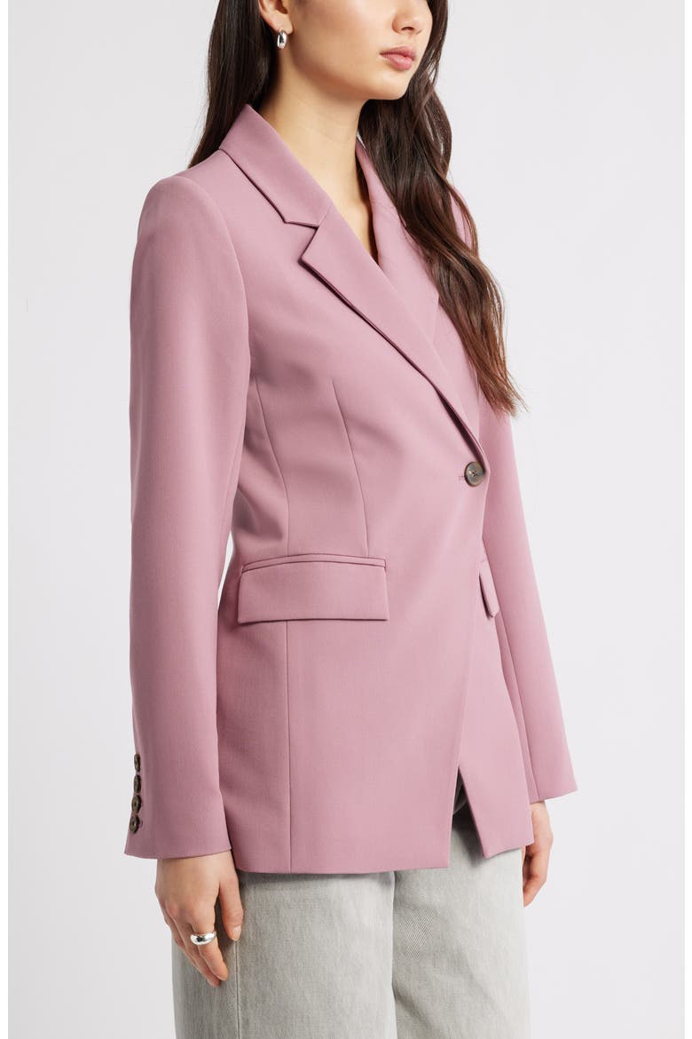The Icon Asymmetric Fitted Blazer, Alternate, color, PURPLE WISTFUL