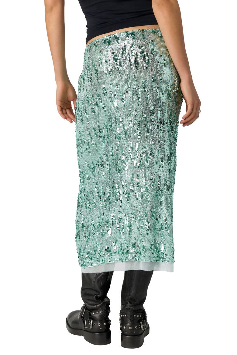 Intimately FP Party Trick Sequin Midi Skirt, Alternate, color, FAIREST JADE